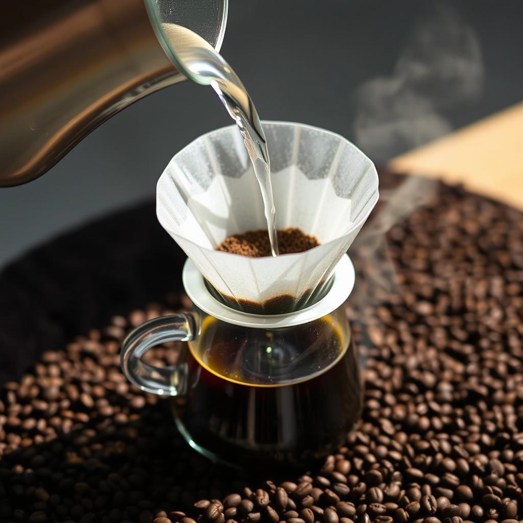 Método pour-over preparando café perfecto gota a gota